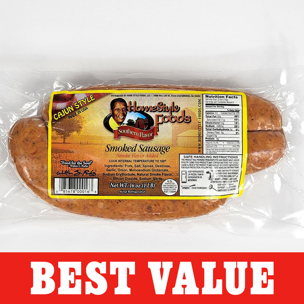 Smoked Cajun Sausage (20 - 1 lb packs)