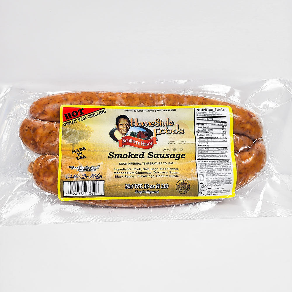 Smoked Hot Sausage (10 - 1 lb packs)