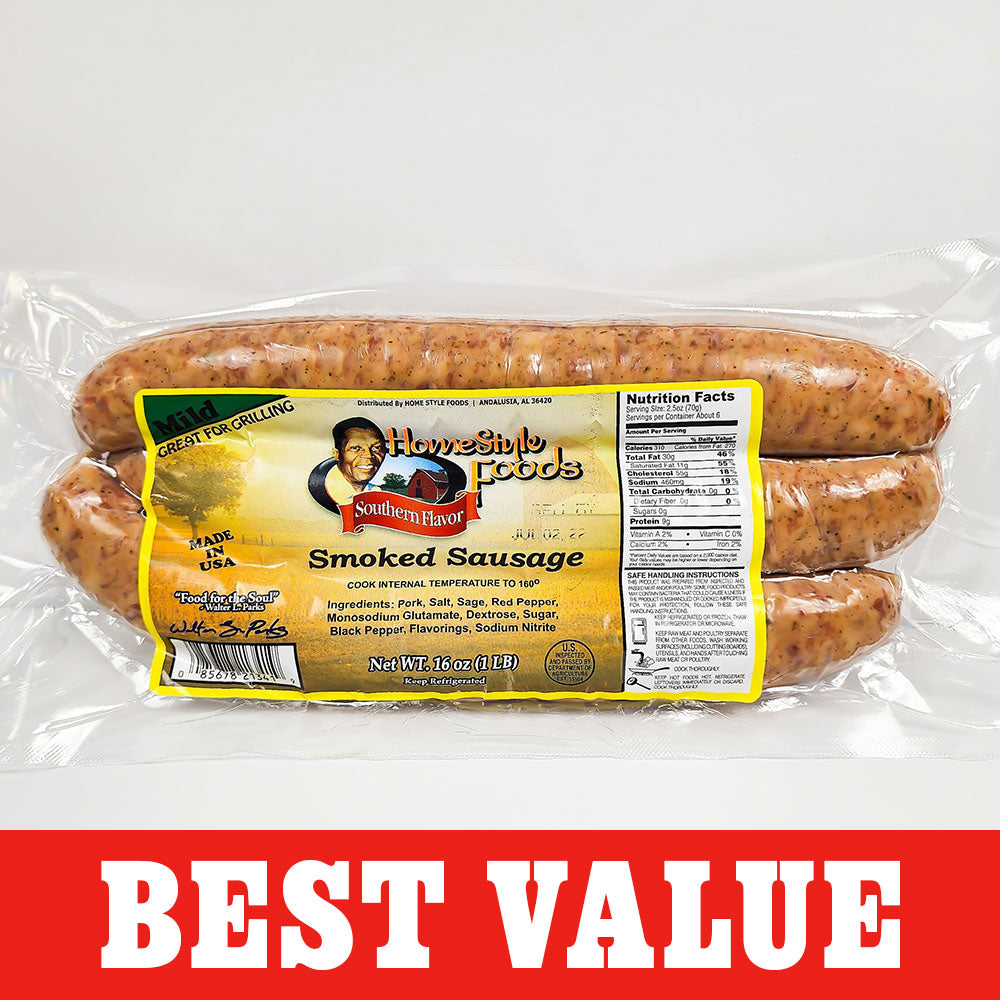 Smoked Mild Sausage (20 - 1 lb packs)